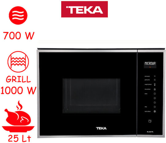 Teka ML 825 TFL Eingebauter Mikrowellenherd mit Grill 25Es Schwarz