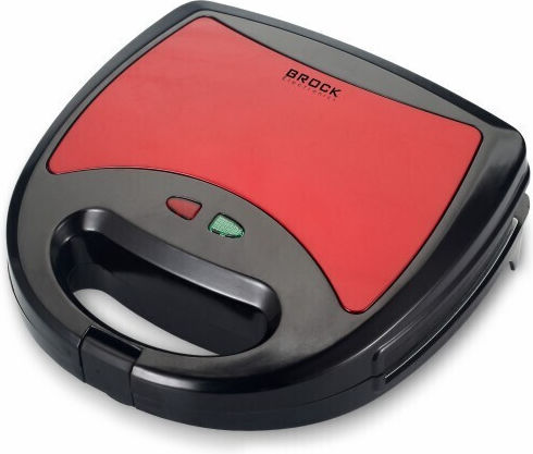 Brock SSM 2003 RD Τοστιέρα με Αποσπώμενες Πλάκες για 2 Τοστ 750W Κόκκινη