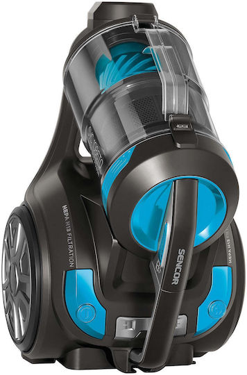 Sencor SVC 1086TQ Ηλεκτρική Σκούπα 700W με Κάδο 3.5lt Γαλάζια