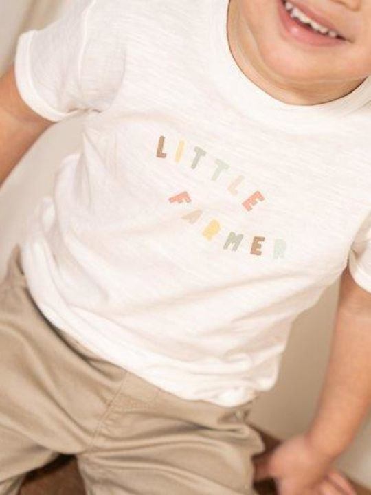 Kids' Shirt Short Sleeve Off White Little Farmer