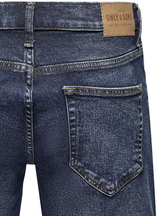 Ανδρική Βερμούδα Τζιν Dark Blue Denim