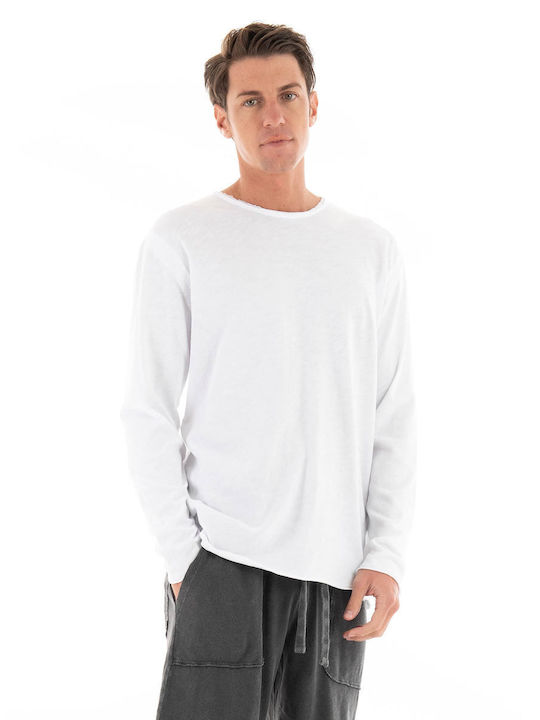 Dirty Laundry Men's Long Sleeve Blouse White