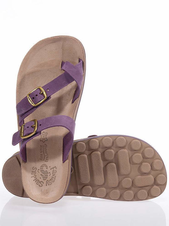 Fantasy Sandals Piele Sandale dama în Violet Culoare