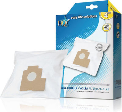 HQ F1 / Mega P42-F1 V2F Vacuum Cleaner Bags 4pcs Compatible with Electrolux Vacuum Cleaners