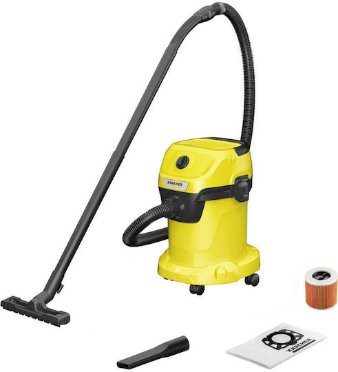 Karcher WD 3 V-17/4/20 Vacuum Wet / Dry 1000W with Plastic Bin 17lt