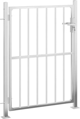 vidaXL Fence Gate in Silver Color 1.25x1.0m