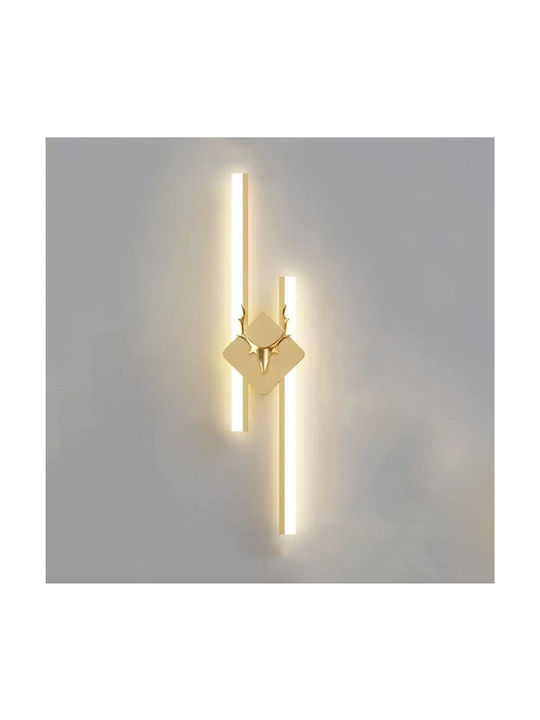 Ph096 Lampa De Perete Modernă Cu LED Integrat Și Lumină Alb Cald Auriu 50x16x5cm