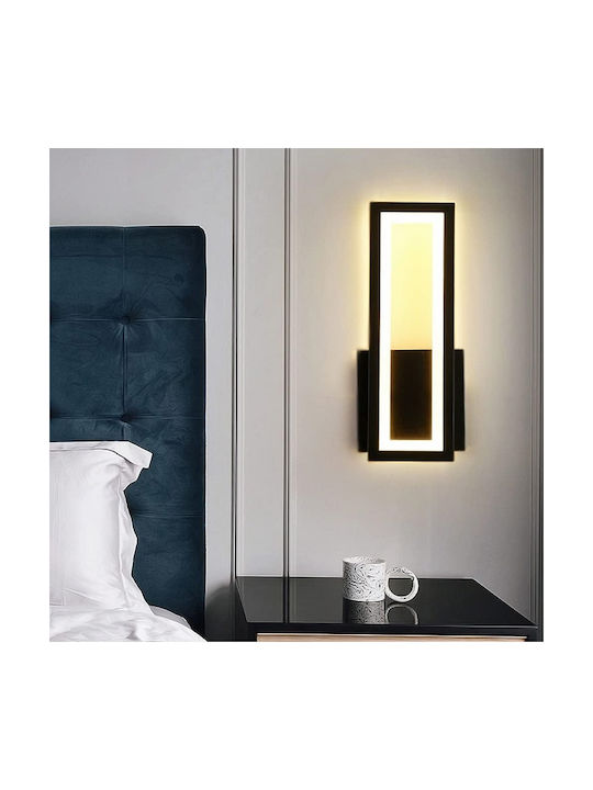 Modern Lamp Wall with Integrated LED and Warm White Light 32x12.5x5cm