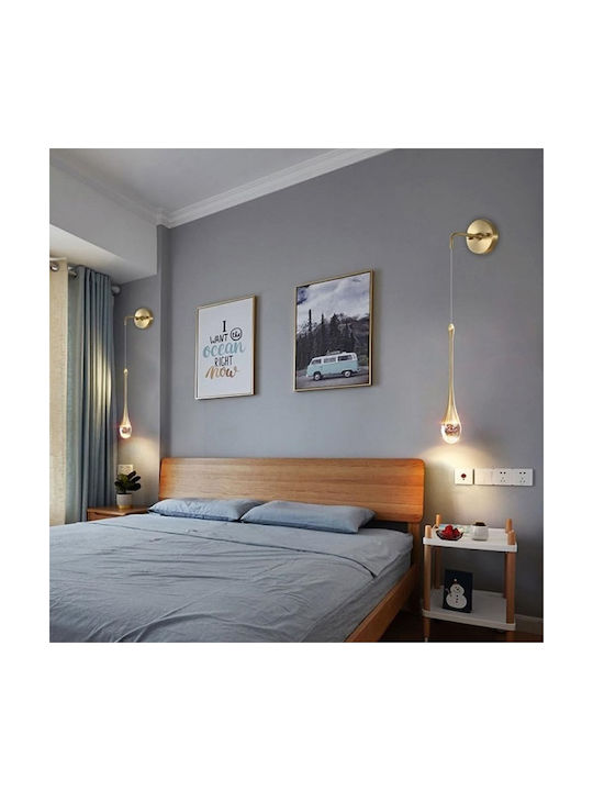 Modern Lamp Wall with Integrated LED and Warm White Light 62x28x28cm
