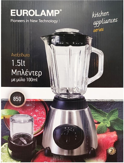 Eurolamp Blender Cu Cană Din Sticlă 1,5 L 850W Inox 300-70012