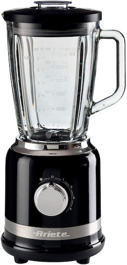 Ariete Blender for Smoothies with Glass Jug 1.5lt 1000W Black