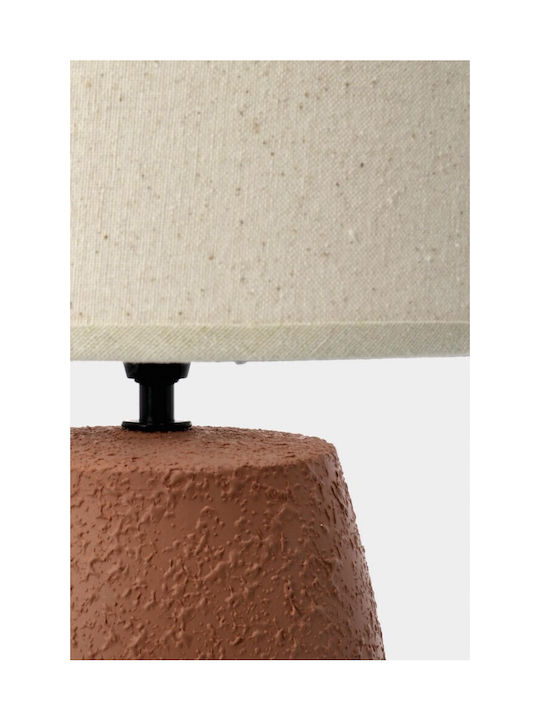 Bizzotto Ceramic Table Lamp with Orange Shade and Base