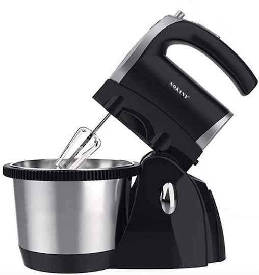 Sokany SK-921 Μίξερ με Inox Κάδο 3lt Μαύρο 500W