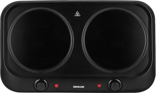Sencor Ceramic Countertop Double Burner Black