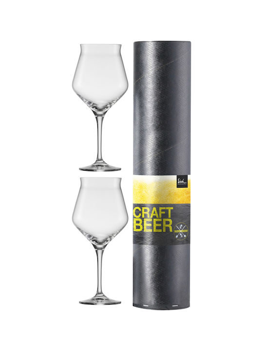 Eisch Σετ Ποτήρια Μπύρας από Γυαλί Κολωνάτα 435ml 2τμχ