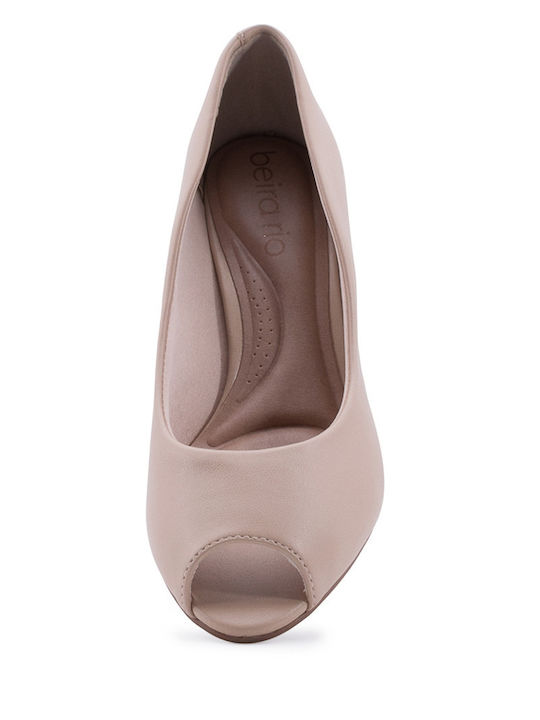 Beige Medium Heels