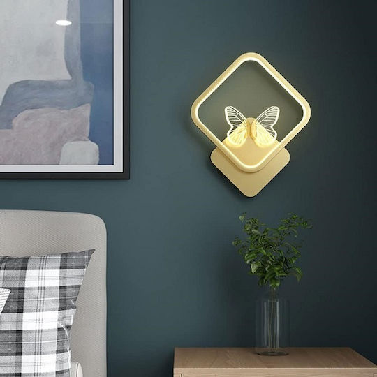 PH216 Modern Lamp Wall with Integrated LED and Warm White Light 29x25cm