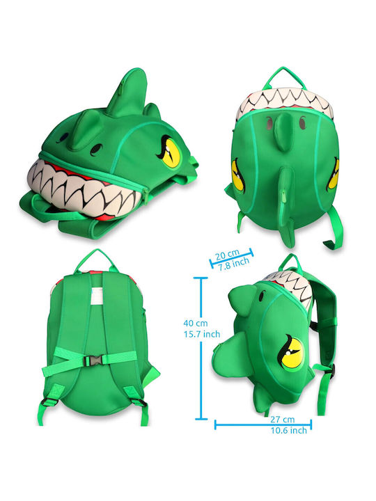 Τσάντα Backpack Crazy Safety Crocodile Green 170201-03-01