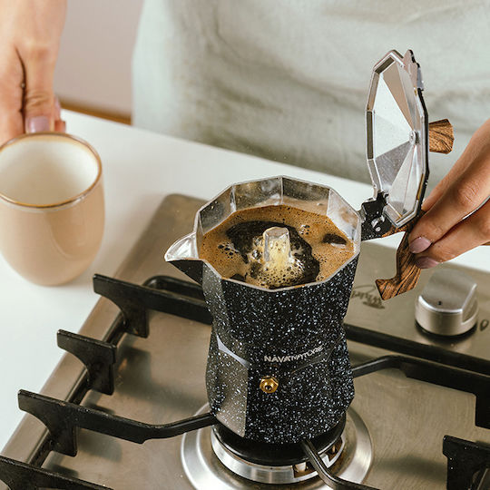 Nava Stovetop Espresso Pot 1 Cup Black