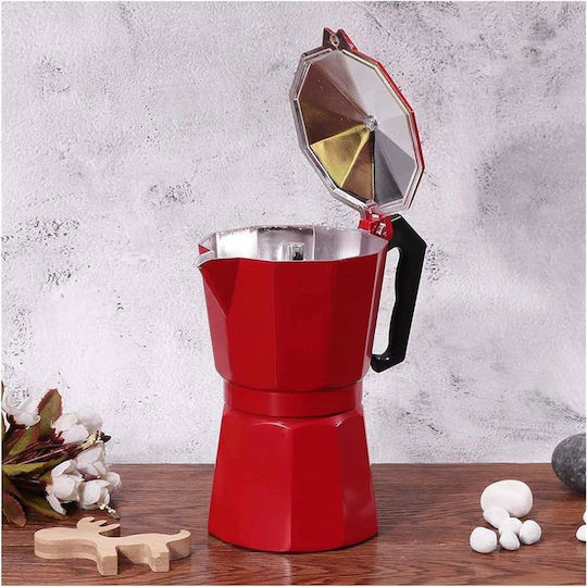 Ibili Bahia Μπρίκι Espresso 6cups Κόκκινο
