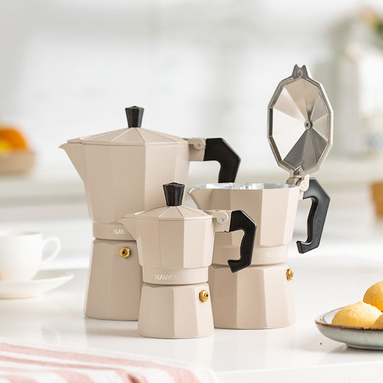 Nava Misty Espressokocher Für Den Herd 6 Tassen Braun