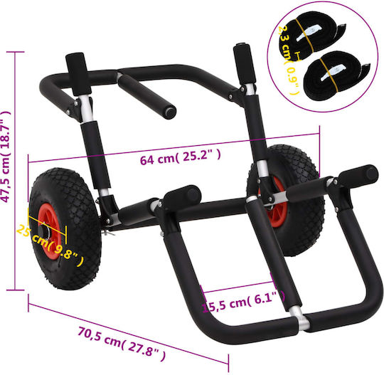 vidaXL 94872 Τρέιλερ Μεταφοράς για Κανό & Kayak