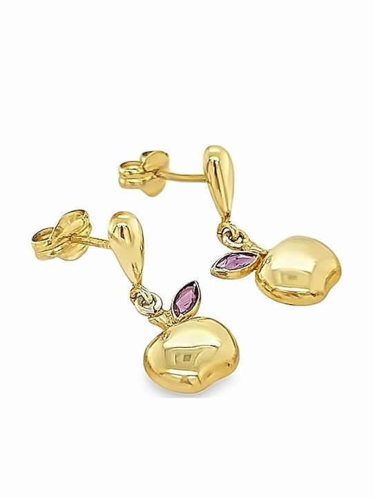 Xryseio Earrings made of Gold 14K with Stones