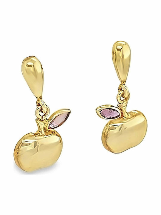 Xryseio Earrings made of Gold 14K with Stones