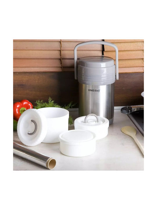 KING Hoff Cutie pentru Mâncare Termos Inox Argintiu 1500ml 1buc