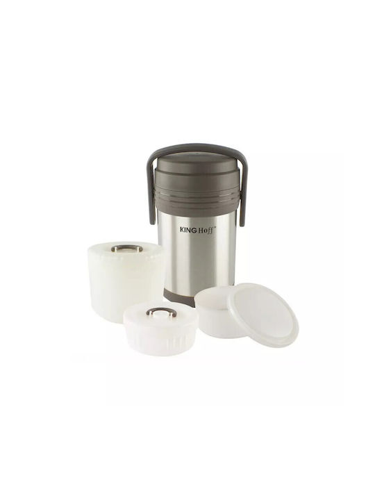 KING Hoff Cutie pentru Mâncare Termos Inox Argintiu 1500ml 1buc