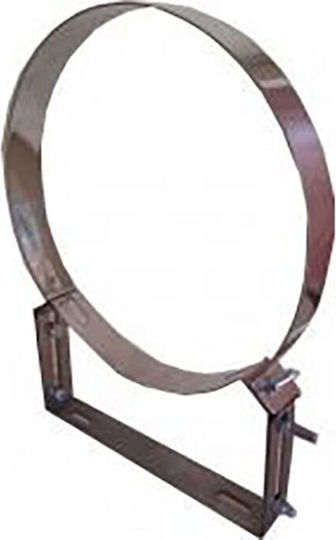 Inox Shell Στήριγμα Καπνοδόχου Inox 150mm Ασημί