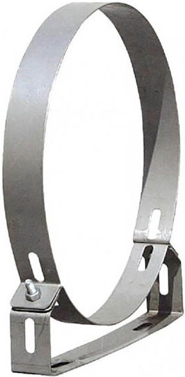 Inox Shell Στήριγμα Καπνοδόχου Inox 300mm Ασημί