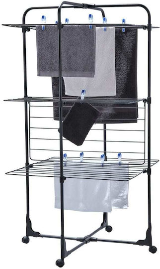 Leifheit Classic Tower Πτυσσόμενη Απλώστρα Δαπέδου Μεταλλική με Ρόδες με Μήκος Απλώματος 27m