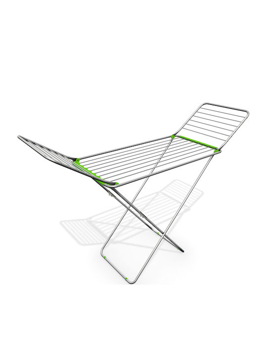 Gimi Alutech Blue Folding Floor Clothes Drying Rack Made of Aluminum with Hanging Length 20m