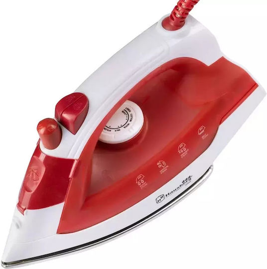 Hausberg HB-7850RS HB7850RS Steam Iron 2000W with Ceramic Plate and Continuous Steam Supply 10g/min