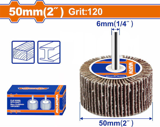 Wadfow Φύλλο Λείανσης Απλό K120 25x50mm Σετ 2τμχ