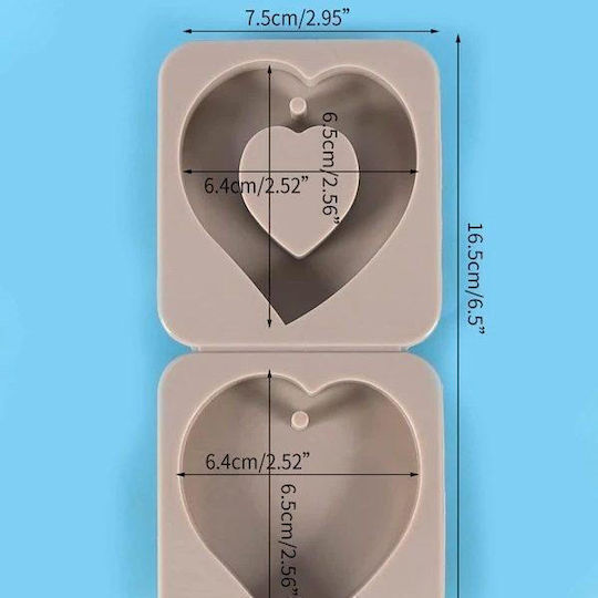 Mold Silicone Heart for Candle / Clay / Soap / Liquid Glass