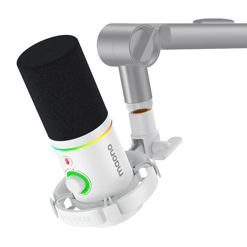 Maono PD200x Δυναμικό Μικρόφωνο Επιτραπέζιο, Shock Mounted για Φωνητικά σε Λευκό Χρώμα