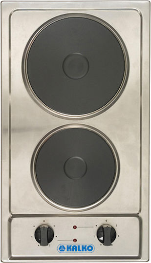 Kalko Domino Enamel Cooktop Autonomous 29x51εκ. Silver