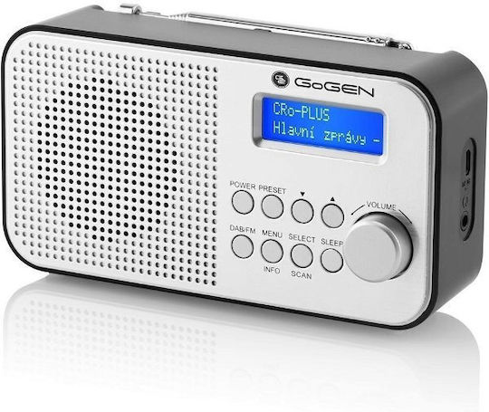 GoGEN DAB 300 N Φορητό Ραδιόφωνο Επαναφορτιζόμενο DAB+ Ασημί