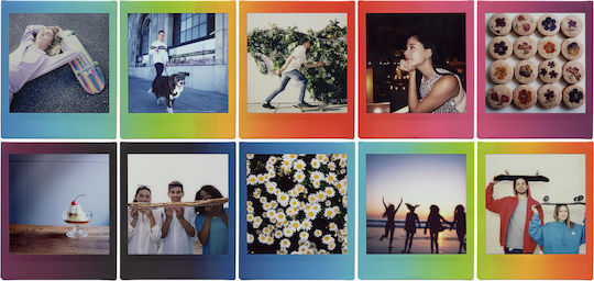 Fujifilm Color Instax Square Instant Φιλμ (10 Exposures) Rainbow