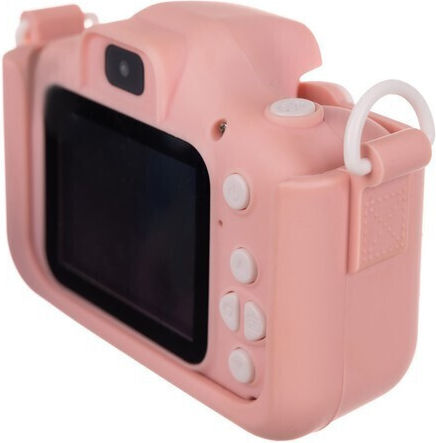 Kruzzel AC22296 Compact Φωτογραφική Μηχανή 3MP με Οθόνη 2" και Ανάλυση Video Full HD (1080p) Ροζ