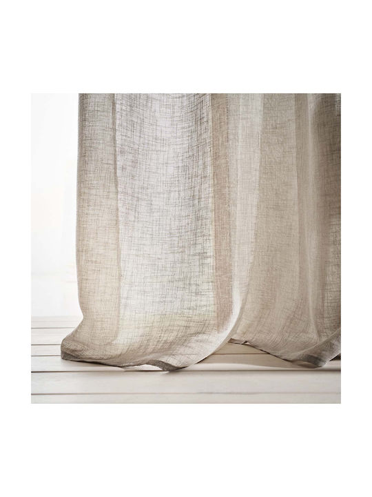 Gofis Home Curtain with Pencil Pleat Combe 502 45 Willow Beige 140x295cm