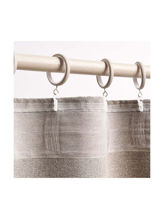Gofis Home Curtain with Pencil Pleat Combe 502 45 Willow Beige 140x295cm