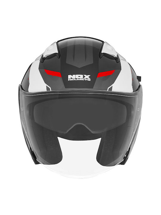 Nox N130 Jet Helmet ECE 22.06 1550gr Klint White/Red