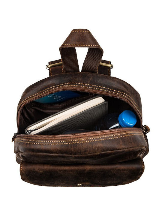 Leder Damentasche Rucksack Braun