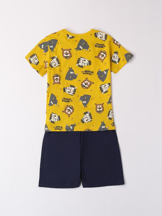 iDO Kids Set with Shorts Summer 2pcs Yellow