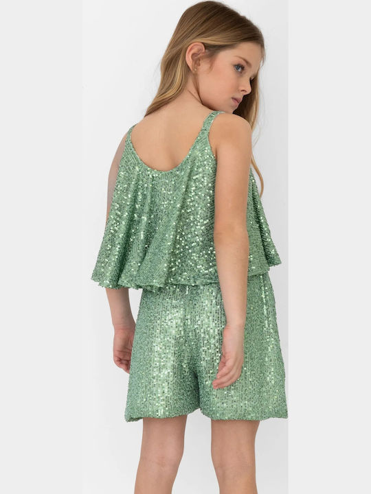 Kids' Fabric Jumpsuit Shorts/Bermudas Bay Leaf Mint