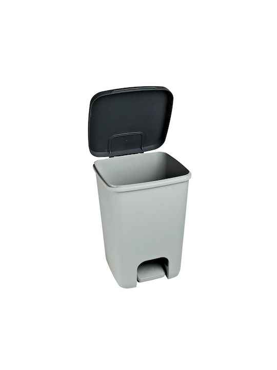 Curver Plastic Waste Bin with Pedal Gray 20lt