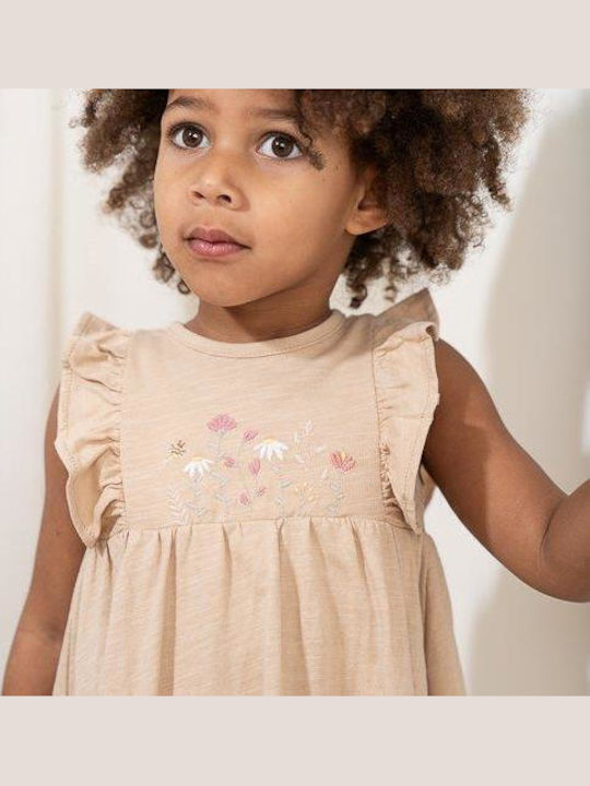Kinderkleid Ärmellos Beige